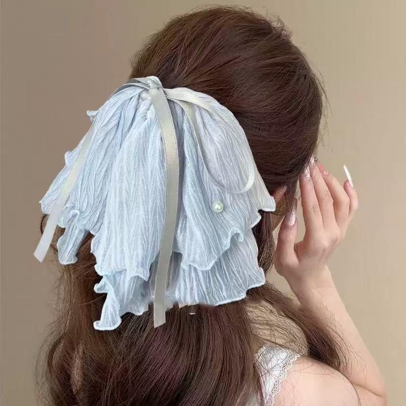 Starry Sky Rhinestone Bow Hair Claw Clip for Women