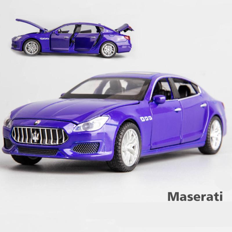 1/32 Maserati Quattroporte Alloy Car Model Diecasts Metal Toy Vehicle Car Model Simulation Sound Light Collection Childrens Gift