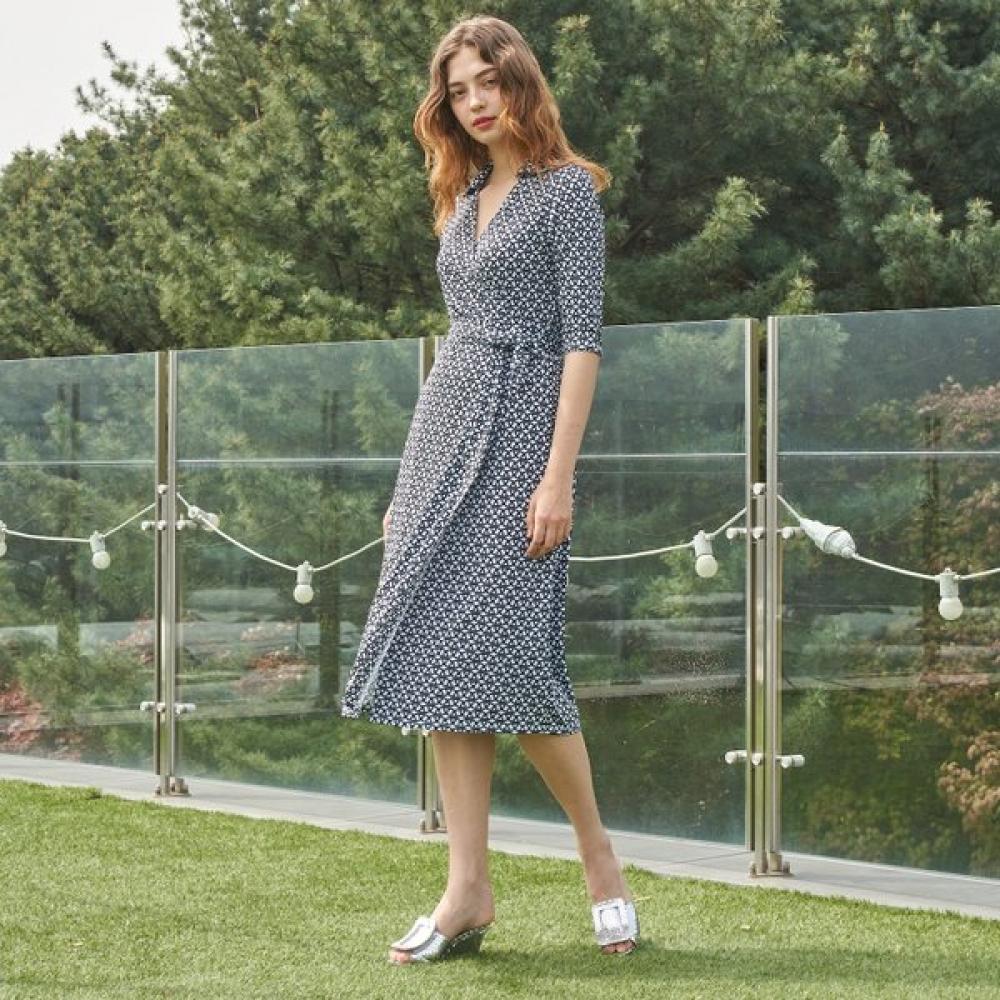 Lipbbam Creora Derosy Cara 3 4 Sleeve Long Wrap Dress Ldm11co01