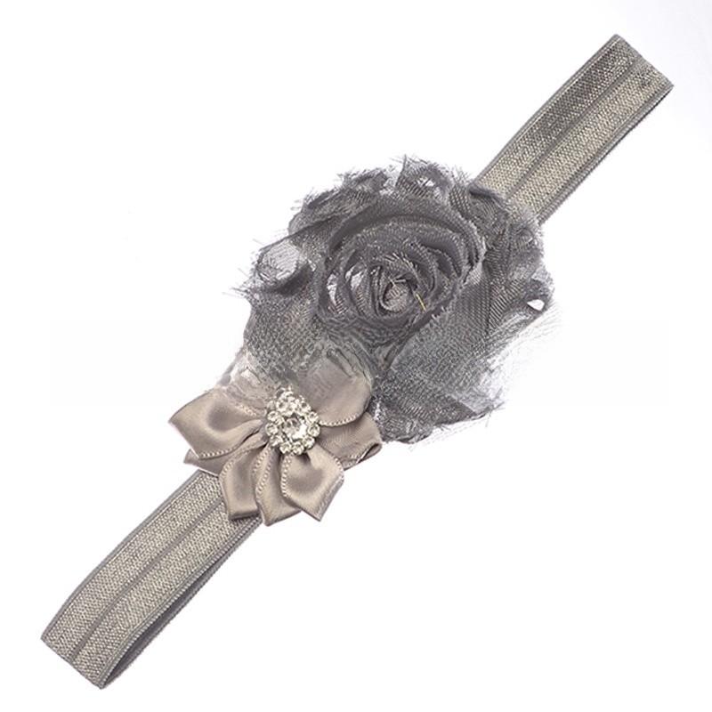 European Childrens Fabric Flower Hairband With Crystal Accents For Baby Girls