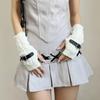 Elastic Knitted Arm Warmers Star Fingerless Gloves Streetwear Y2K Warm Sleeves  Girl Party