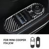 For MINI Cooper F56 2014-2021 LHD RHD Window Lift Switch Panel Carbon Fiber Sticker Trim Front Rear Door Control Frame Interior