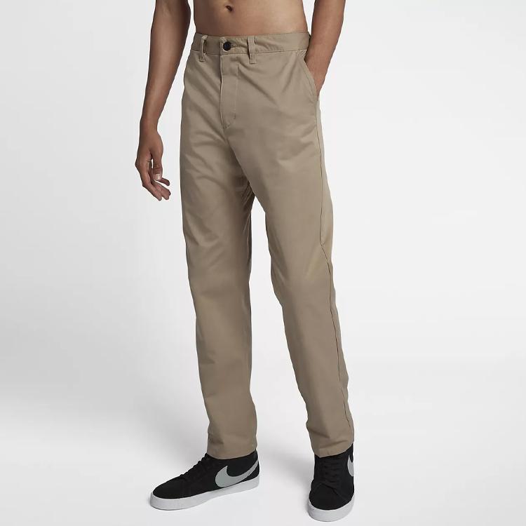 Nike Dri Fit Casual Pants Men's Khaki Moderate Straight Fit Pants 937987-235