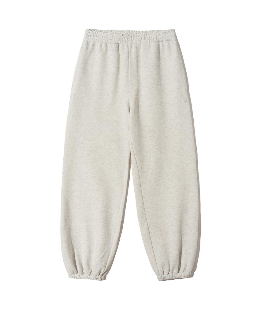 Beoteopeullaiseupocheuweeo Original Logo Jogger Pants Oatmeal