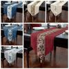 Chinese Style Floral Table Runner Washable Tea Table Cloth Embroidery Bed Flag  Hotel Decoration