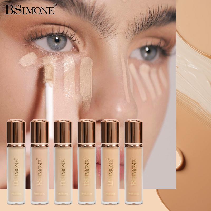 Bsimone Face Liquid Foundation Base Full Coverage Oil-Control Long Wear Smooth Lightweight Natural Cover Waterproof Matte