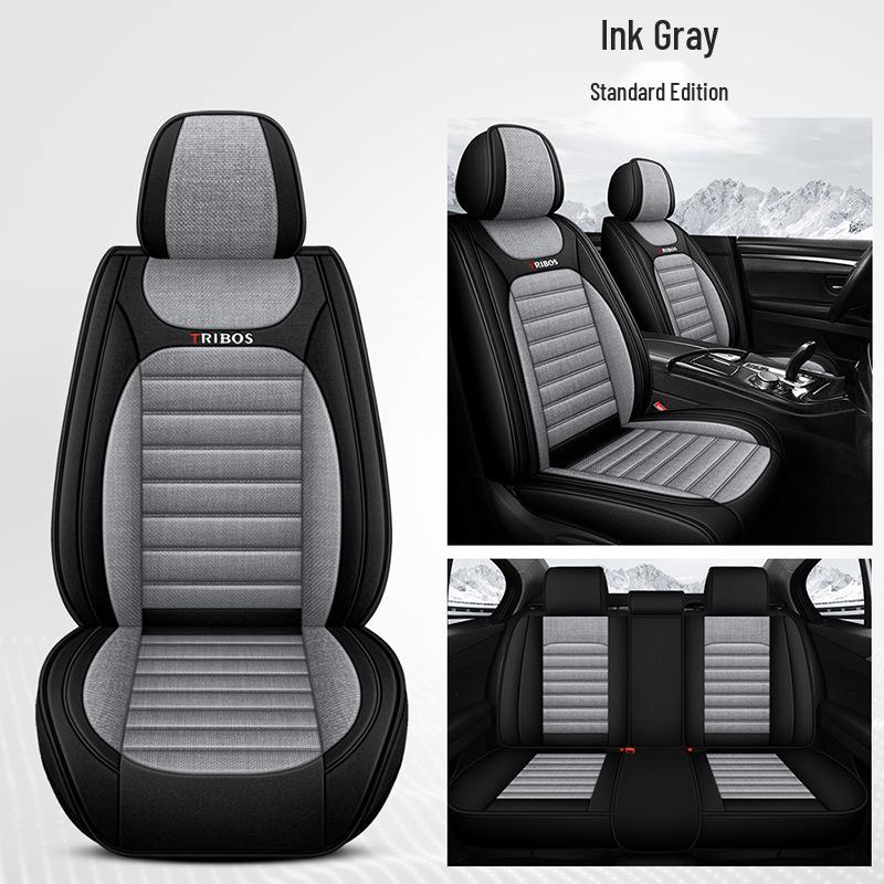 Linen Wrapped All-Season Breathable Car Seat Cushion Mat