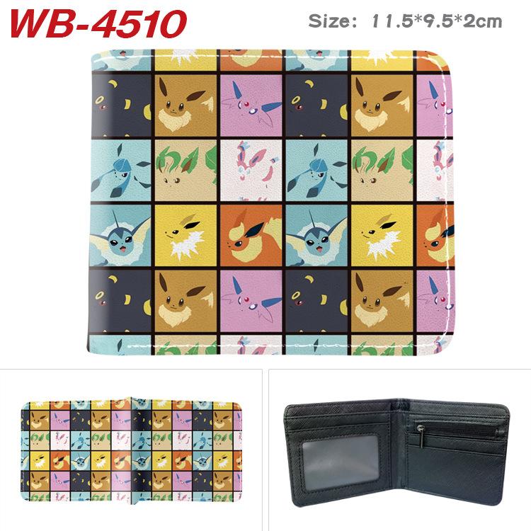 Pokemon Full Color Short Card Holder Coin Purse Bifold Wallet Cute Anime Peripheral Change Pouch