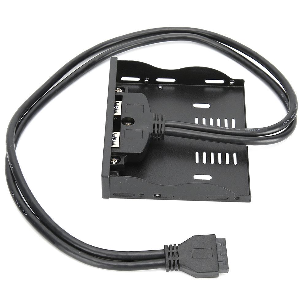 USB3.0 Floppy Front Panel 3.5   Floppy Bay 19 Pin to 2 Interface USB3.0 HUB
