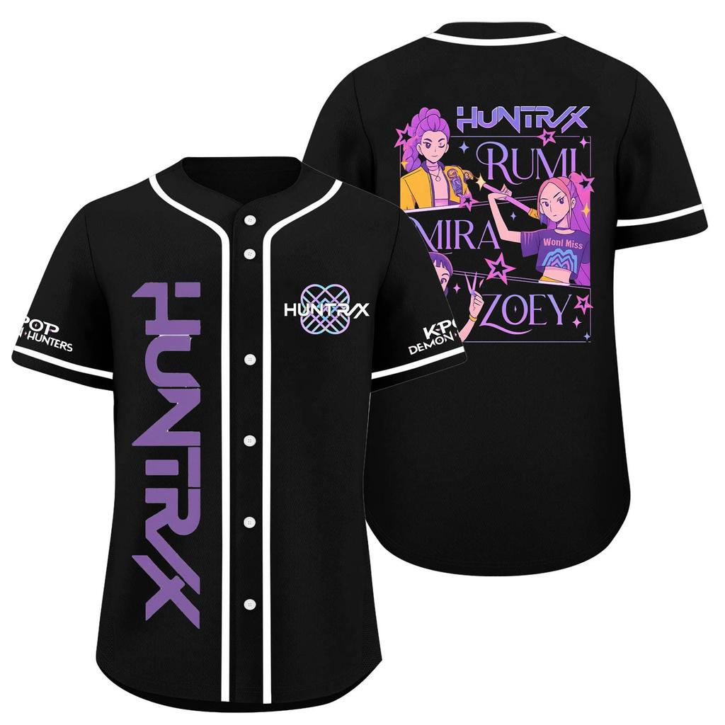 Children's Casual Cartoon Print Short-sleeved Baseball Jerseys Children's Sportswear Top