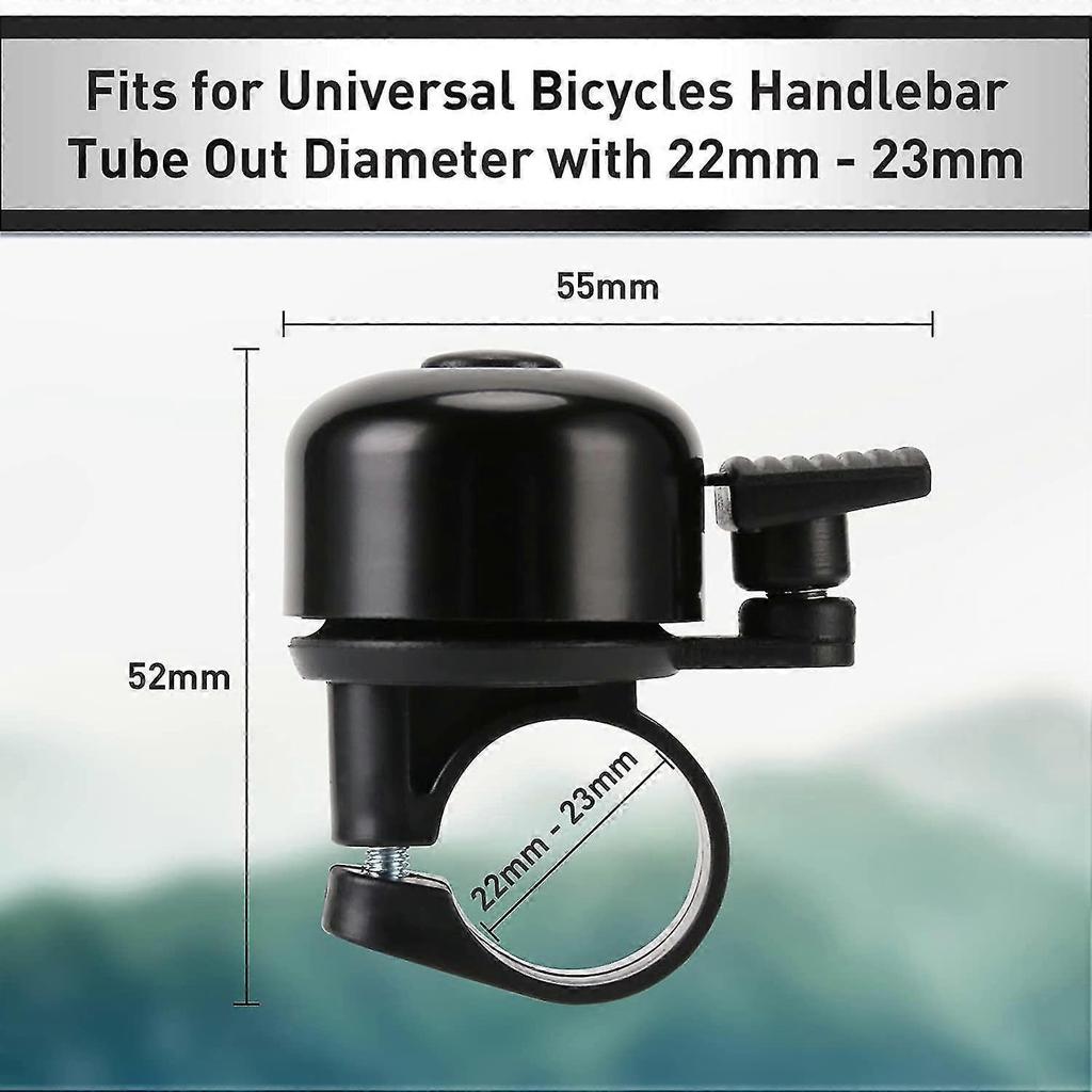 Bike Bell 1-pack, Loud And Crisp Bike Bell, Mini Cute Bike Horn For Adult And Kids Bikes, Anti-rust Coating And Sturdy Ring For Left And Right Handed-