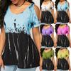 Plus Women Size Tshirt Cold Shoulder Tops Summer Blouse Casual Loose Shirts