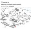 Mercedes-Benz W203/W204/W207/W209 Upevňovací šrouby ochranného plechu motoru nárazníku - A0019906036.