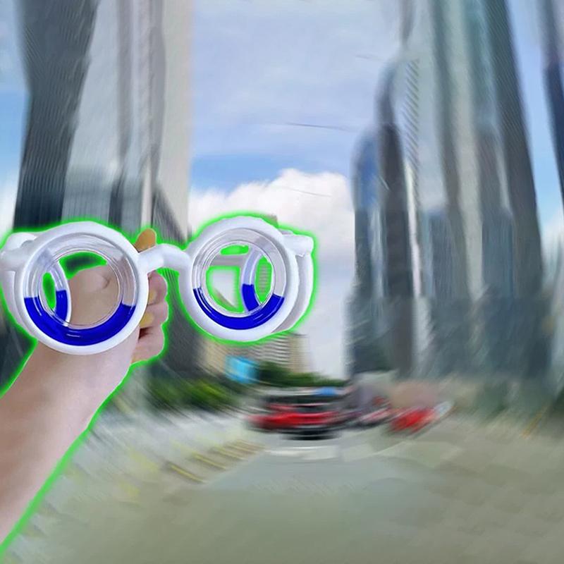 1 Stück Anti-Reisekrankheit Flüssigkeitsbrille Tragbare linsenlose Fahrkrankheitsbrille Anti-Krankheitsbrille für Kinder und Erwachsene