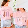 Tshirts for Women Classic 40th Milestone Best Friend Classic T-shirts for Women Vintage 40th Birthday Year