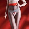 Full Transparent First-Line Open Crotch Aurora Silk Stockings with Pearl Massage-Free Ultra-Thin Silk Smooth Oil Luminous Fun Bl