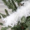 Simulation White Peacock Christmas Tree Decoration Natural Feather Pendant