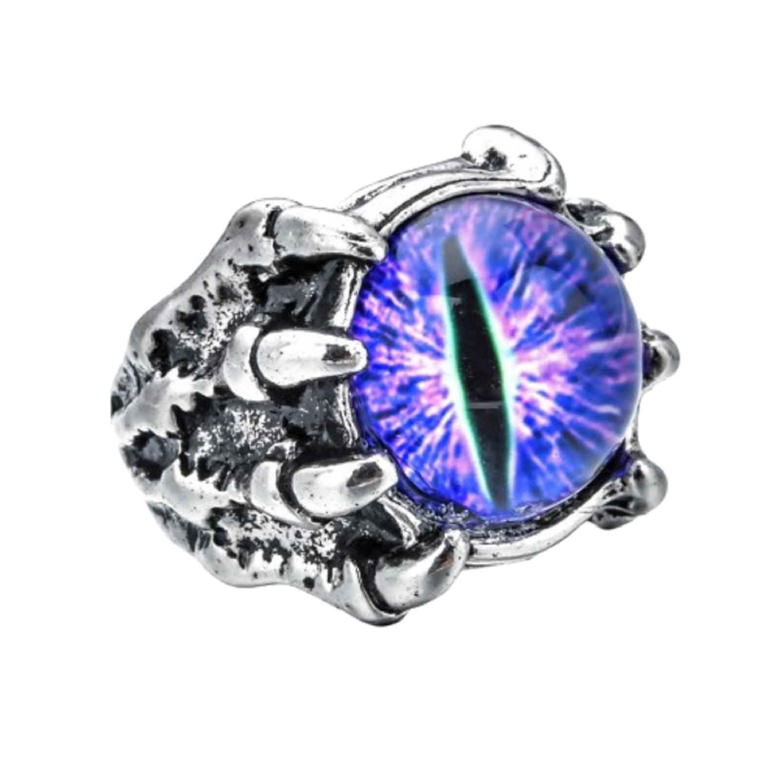 

Крутое кольцо с когтями дракона Eagley Claws Eye Ring, индивидуальное панк-кольцо Devil Eye Open Ring для мужчин и женщин в стиле ретро, ювелирные изделия для рук One Size фиолетовый