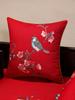 Cotton Linen Cushion Cover Crab-apple Flower Bird Embroidery Throw Pillow Case Decorative Covers For Living Room Sofa Home Decor