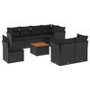 VidaXL Garden Lounge Set with Cushions 9 Pcs, Patio Sofas, Patio Furniture Set, Outdoor Furniture, Black 3256069