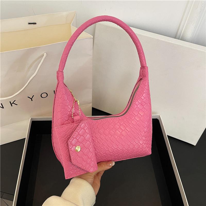 Trendy Retro Women s Shoulder Bag 2024 Spring Summer Fashionable Pu Leather Purse розовый