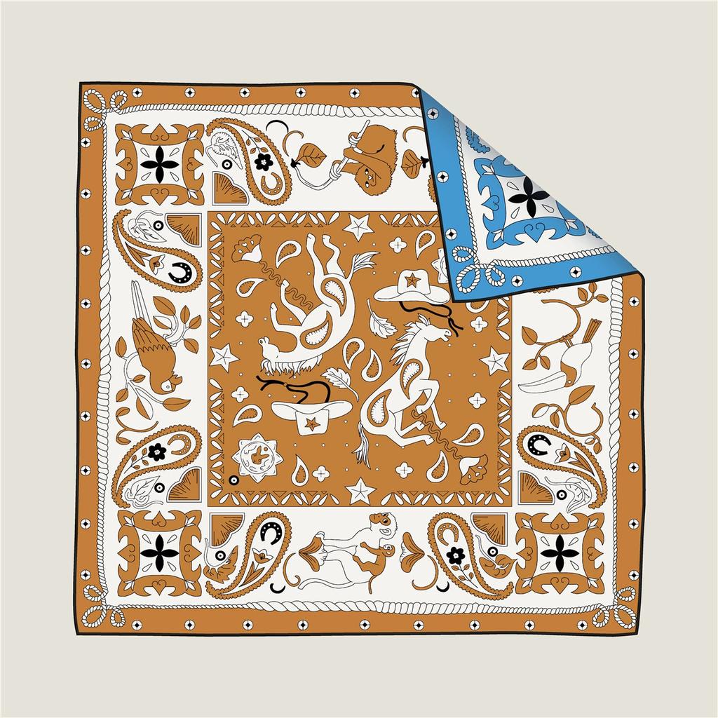 Double Faced Twill Silk Scarf Square Scarves 90cm Women's Summer Hand Rolled Scarves Hair Bandanas Bag Belt Accessories