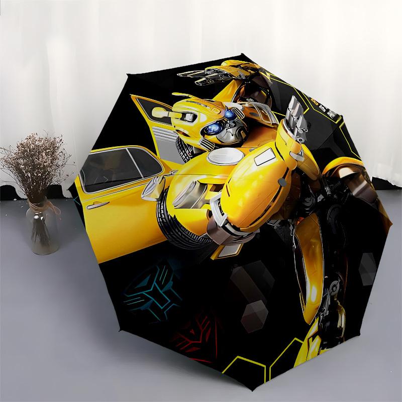 Transformers, Bumblebee Automatic Opening and Closing, 8 rib Structure Portable Umbrella, Suitable for Men and Women in All Seasons Perfect