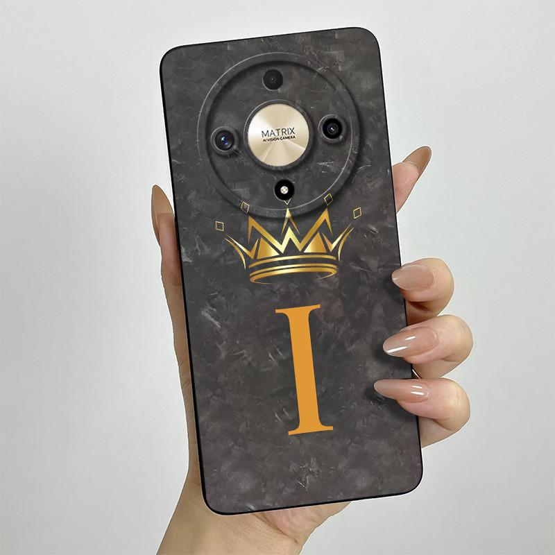 For Honor X9b Case Honor X9A Honor Magic 6 Lite Magic 5 Lite Phone Case Crown Letters Full Matte Anti Drop Soft Protective Cover