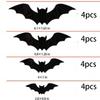 Decorazioni da Parete di Halloween Ragno Nero 3D & Pipistrello Fantasma - Adesivi Impermeabili