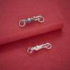 S925 Sterling Silver Flower S Clasp Pendant Connector for DIY Bracelets