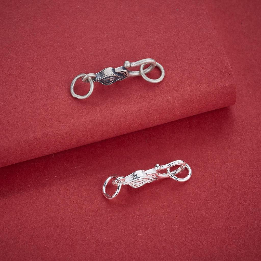 S925 Sterling Silver Flower S Clasp Pendant Connector for DIY Bracelets