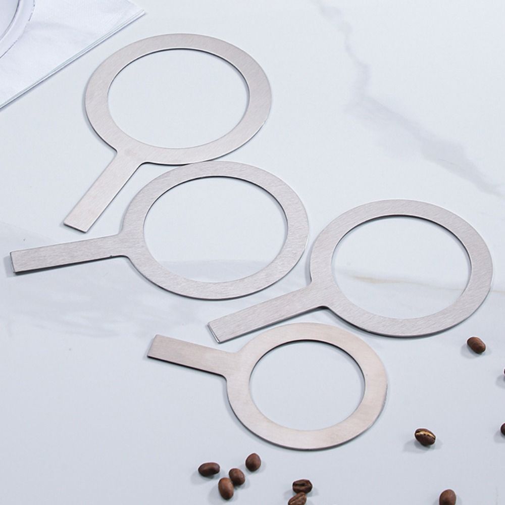 4Pcs 50/90/95/98 Calibre Baking Cup Gaskets Rust-proof Anti Scald Stainless Steel Gaskets Heat Resistant Easy Clean