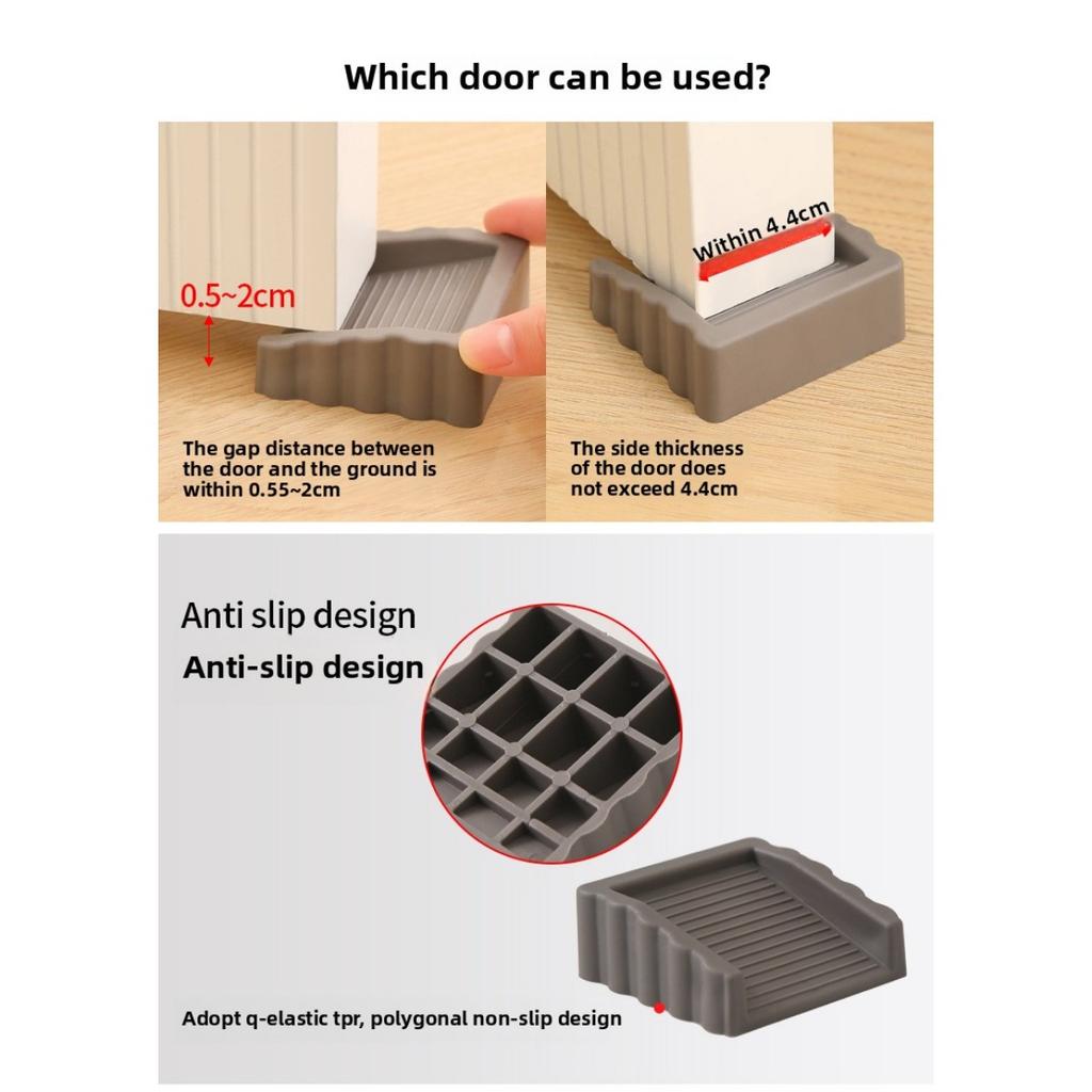 [Windproof Door Stopper] Windproof Door Stopper | Creative Plastic Matte Surface Wedge, Safety Door Blocker, Anti-Collision Door Stopper