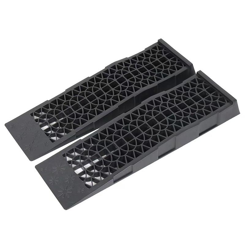 2Pcs Capacity Heavy Duty Car Ramps 70cm Plastic Portable Loading Access Ramps Lift Repair Maintenance Jack Lift Tool For 5000KG