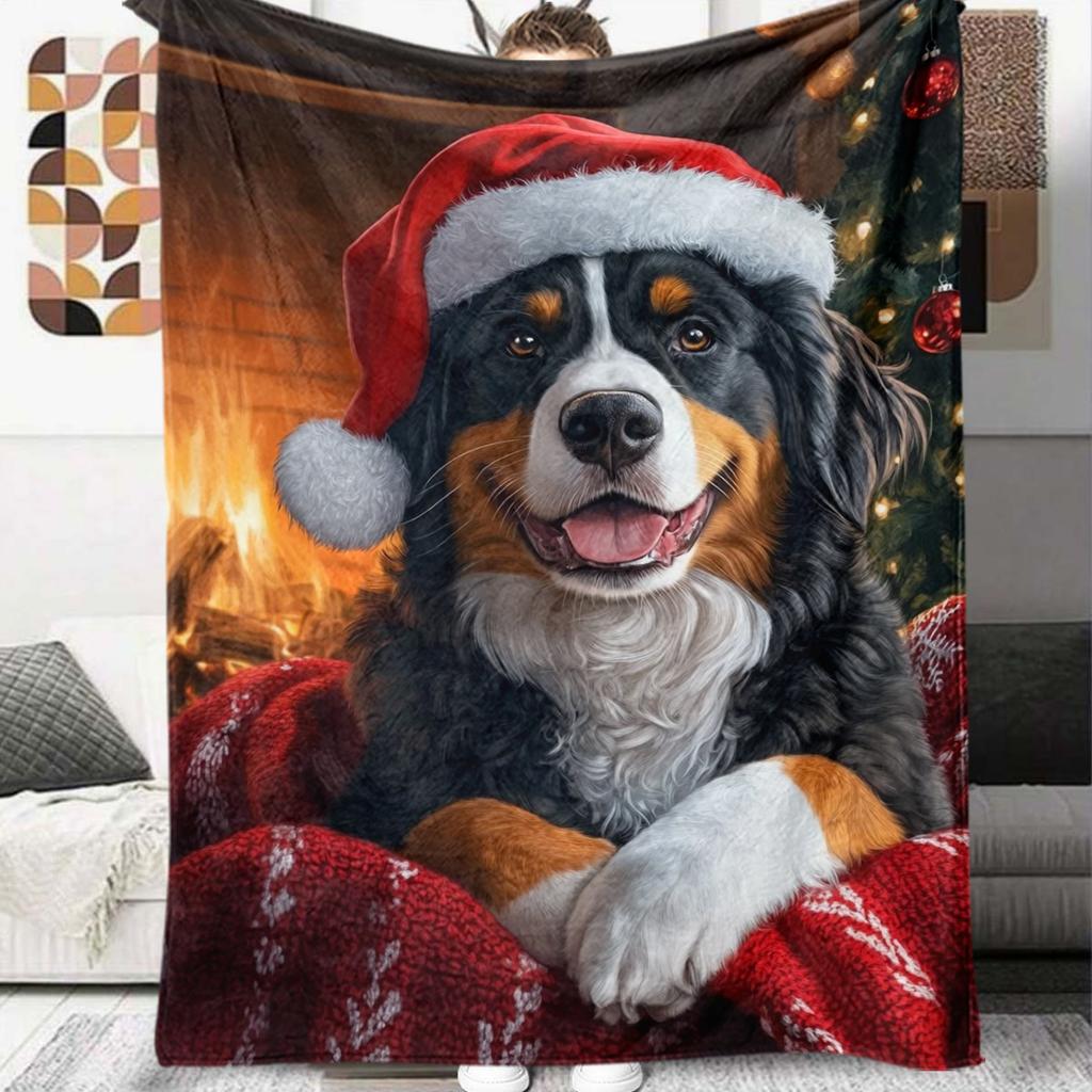 1Pc Cartoon Print Flannel Blanket, High Quality Comfortable for All Seasons, Home Decor, Warmth and Comfort, Perfect for Christmas Birthday Gift