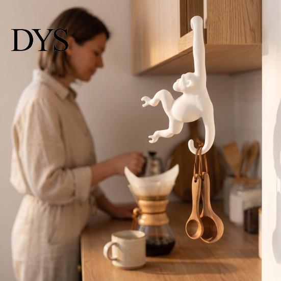 Countertop Space Saver Monkey Banana Hook, 3D Printed Under Cabinet Kitchen Hanger Storage Funny for Design Holder Hook Bananas, Keys, Bags,