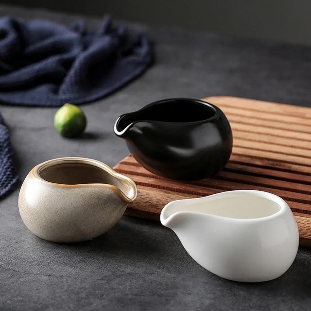Ceramic Tip Milk Cup Latte Jar Coffee Honey Plus Grandma Pot Home Kitchen Western Food Juice Bucket Sauce Bucket Small Cup Pot