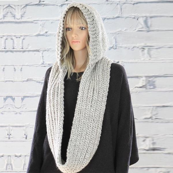 hooded infinity scarf knitting pattern