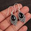 Black Tourmaline Gemstone 925 Sterling Silver Jewelry Earrings1.9" Gift For Wife EE-85-19