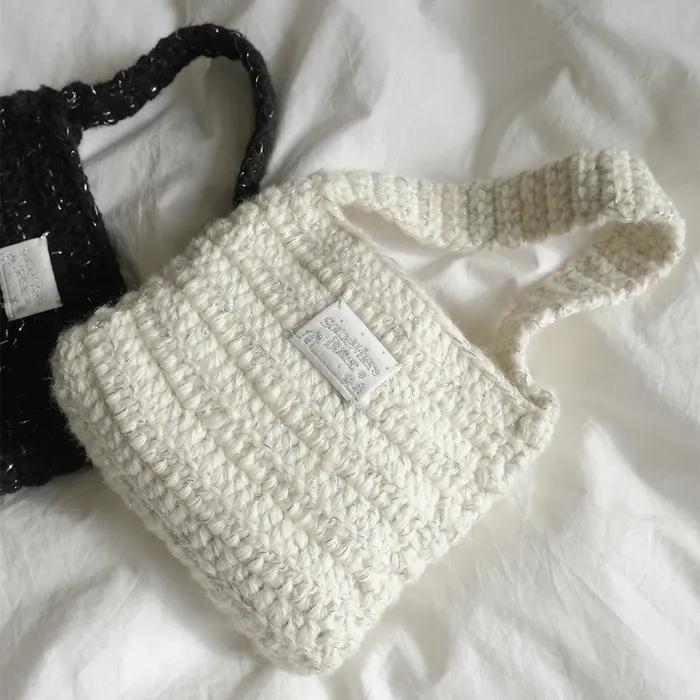 Elly Handmade Knit Bag - Ivory