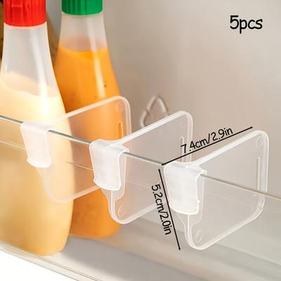 5/10pcs Multi-Functional Refrigerator Side Door Organizer Dividers - Thick, Transparent Storage Partitions for Customizable Space Management