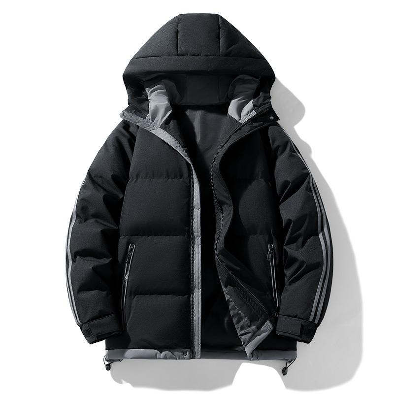 Winter cotton clothes men's new loose warm couple jacket trend thickened hooded bread jacket