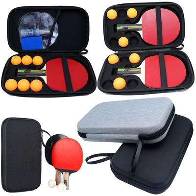 Estojo Preto Cinza de Casca Dura para Raquete de Ping Pong Bolsa de Armazenamento de Casca Dura Bolsa Esportiva Raquete de Tênis de Mesa