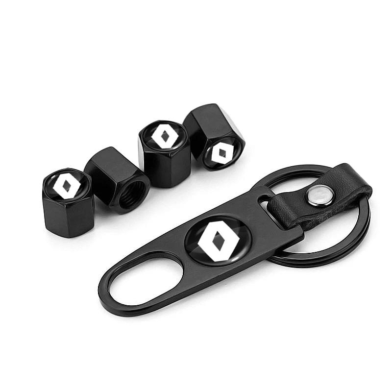 

Hub Caps New Car Wheel Tire Valve Stems Cap With Keychain Keyring Badge For Renault Megane 2 3 4 Twingo Clio Talisman Captur Acc