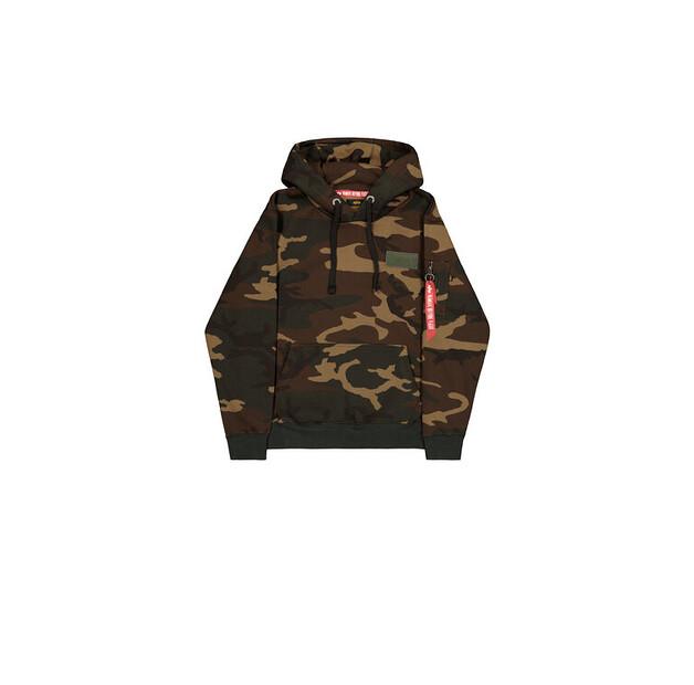 Толстовка Alpha Industries Backprint Camo Hoodie EU S