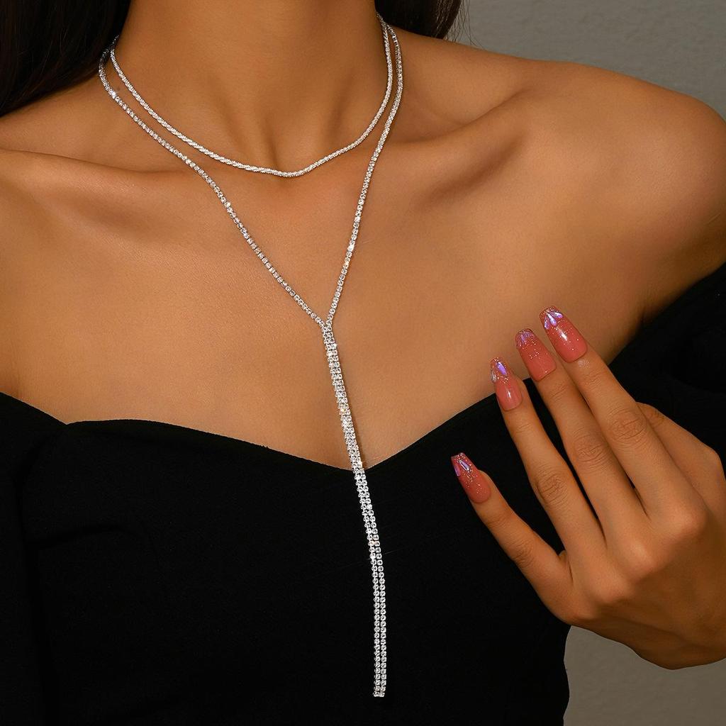 Europäisch Amerikanische Mehrschichtige Strass Körperkette Halskette - Sexy Strandschmuck