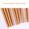 Natural Solid-Wood Dinner Chopsticks Health Lacquer-Free Chopsticks Household Set Kitchenware Non-Slip Design Mold-Resistant