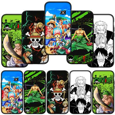 Phone Case for Samsung Galaxy S24 S23 iPhone 15 14 Xiaomi Redmi Note 13 12 11 8 10 9 Pro Max X XR OPPO Huawei Roronoa Zoro Anime Luffy One Piece Cover