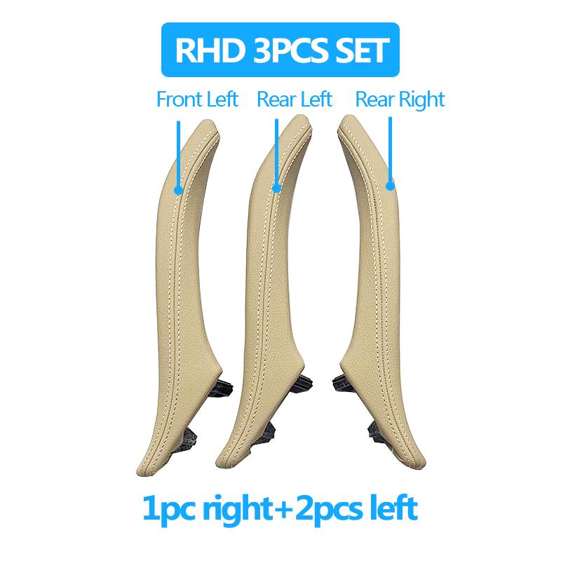 3-teiliges Innenzubehör für 3 Passagiertüren mit Ledergriffabdeckung für BMW 5 Series F10 F11 520i 523i 525i 528i