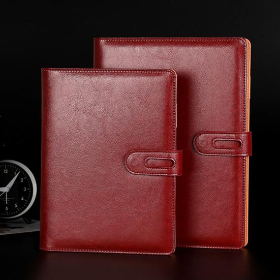 A5/B5 Faux Leather Notebook 6-Ring Binder 200 Pages Refillable Journal Notebook Magnetic Buckle Lined Writing Journal Graduation Birthday Gift